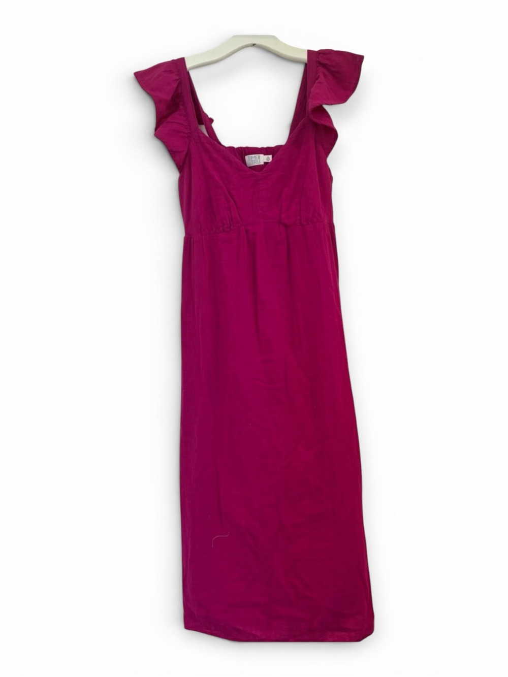 Time and Tru Fuchsia Ruffled Sleeve Dress - Picture 2 of 7